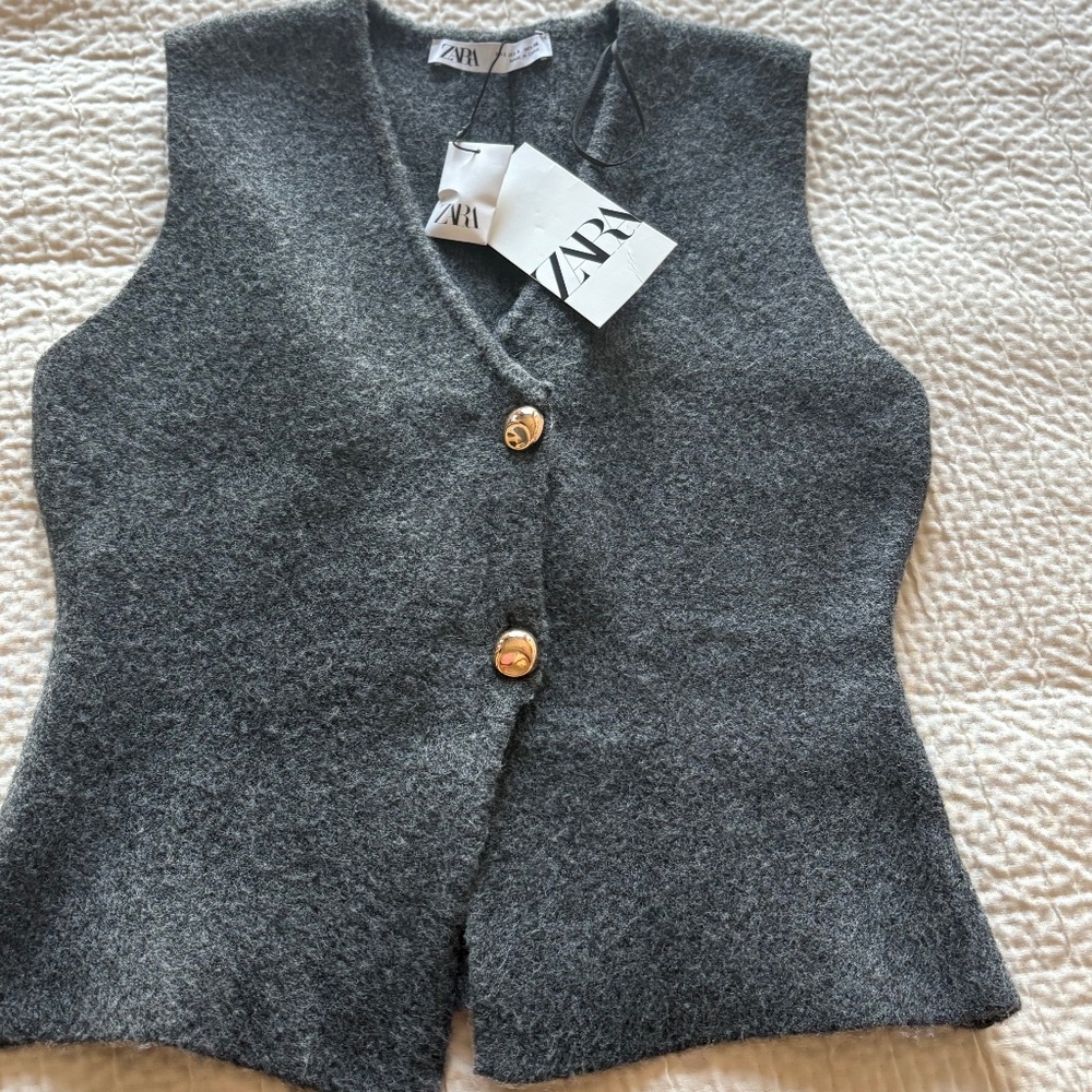 Zara | Gray Knit Vest Top | Wmn's Sz Small